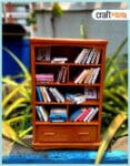 Miniature-Wooden-Bookshelf-with-Books-–-Model-2–(More-than-40-Books)-1—Craftsohor